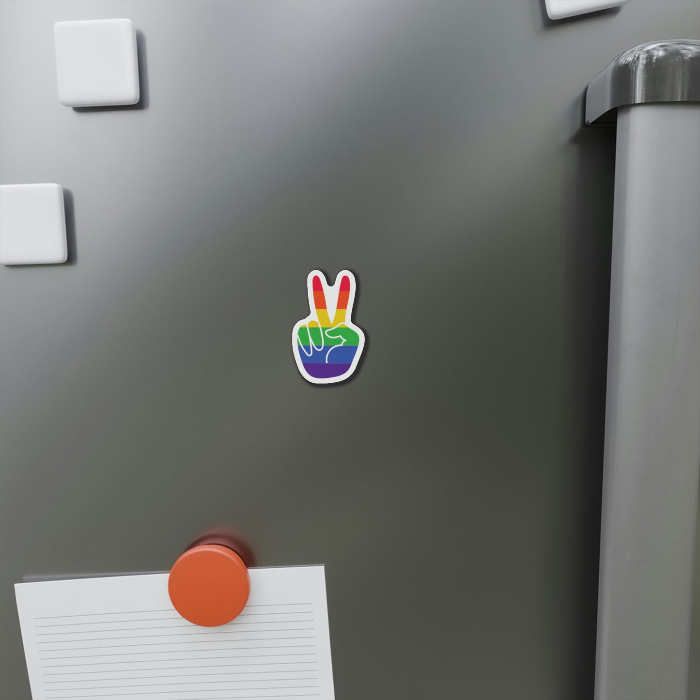 Rainbow Hand Peace Sign Magnet