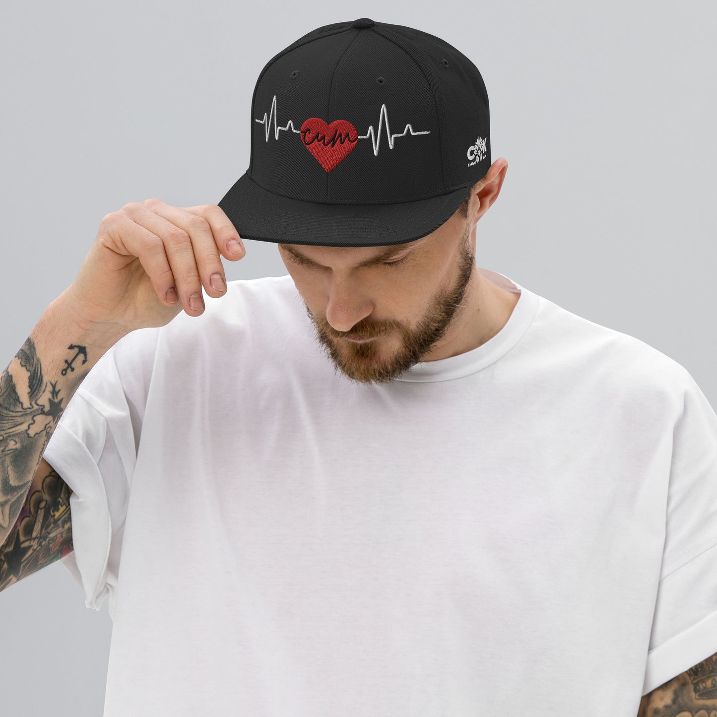 Heartbeat Cum Snapback Hat