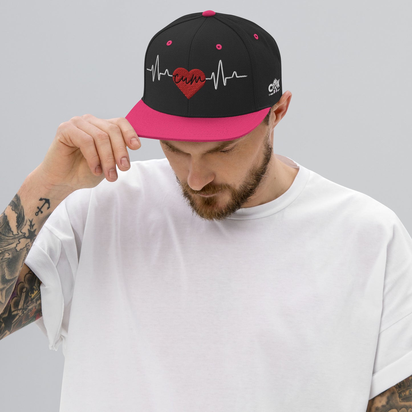 Heartbeat Cum Snapback Hat