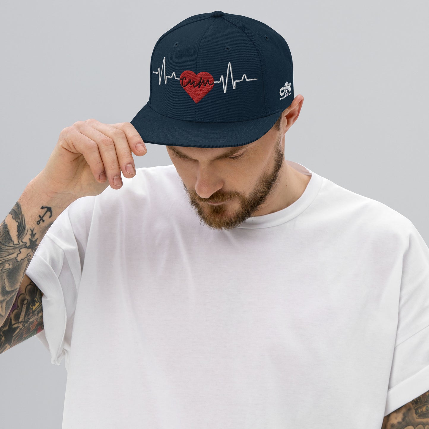Heartbeat Cum Snapback Hat