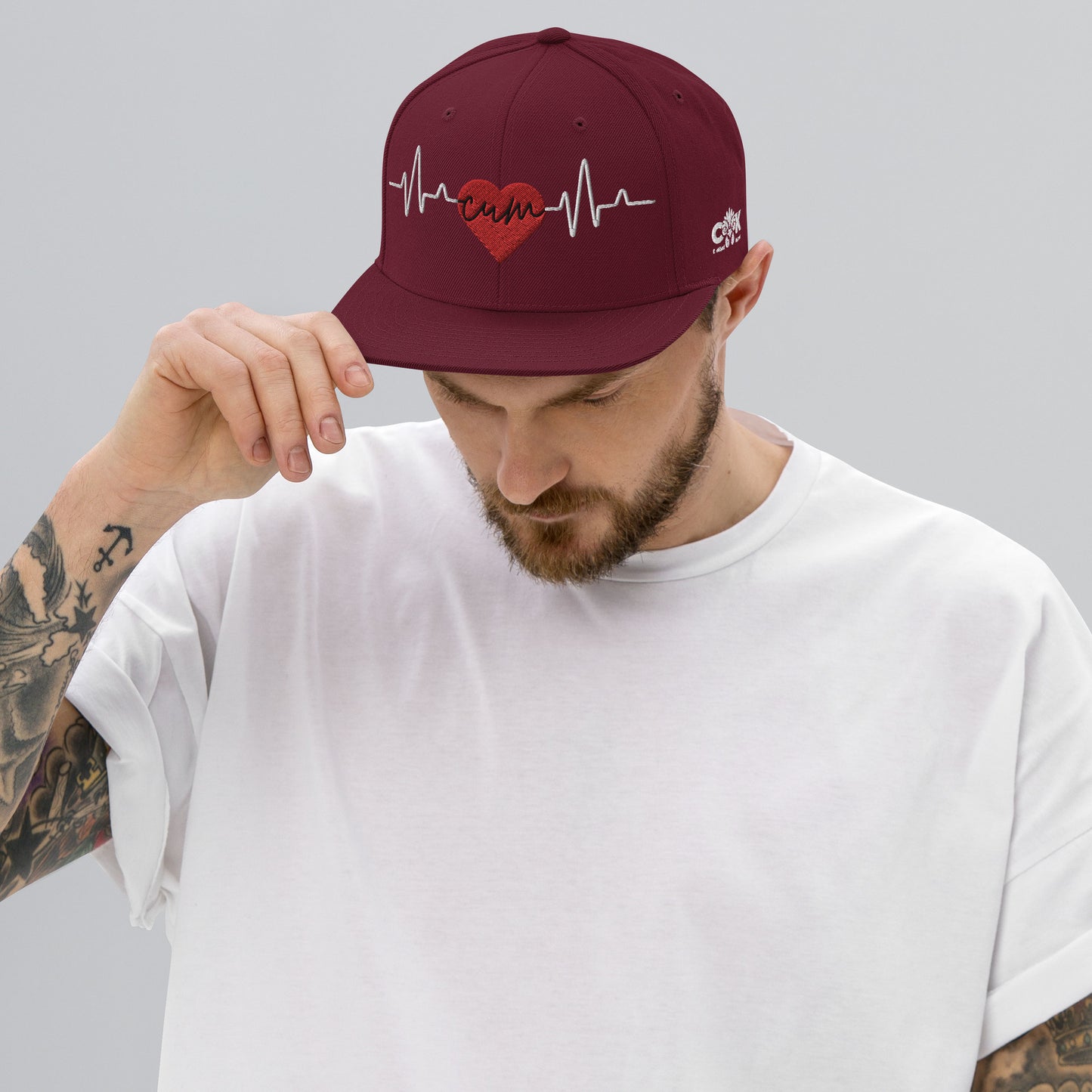 Heartbeat Cum Snapback Hat