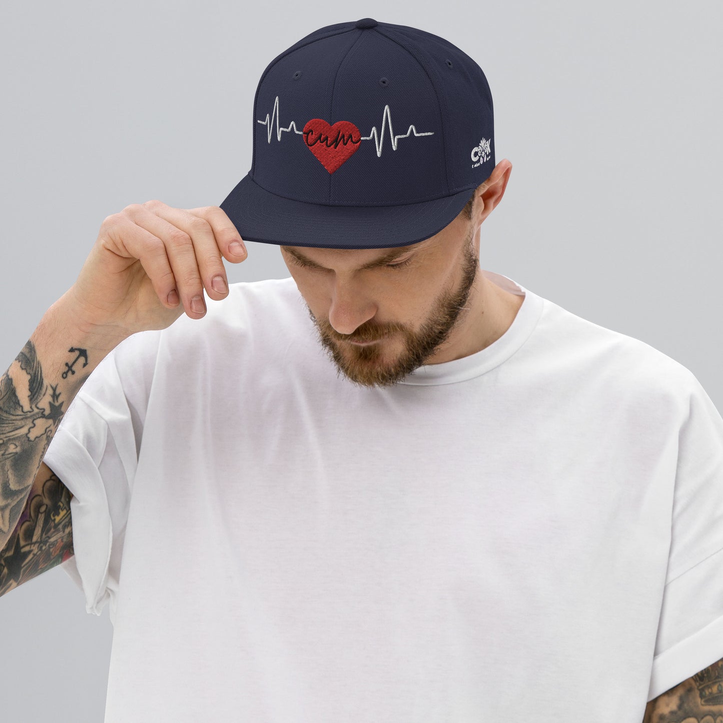 Heartbeat Cum Snapback Hat