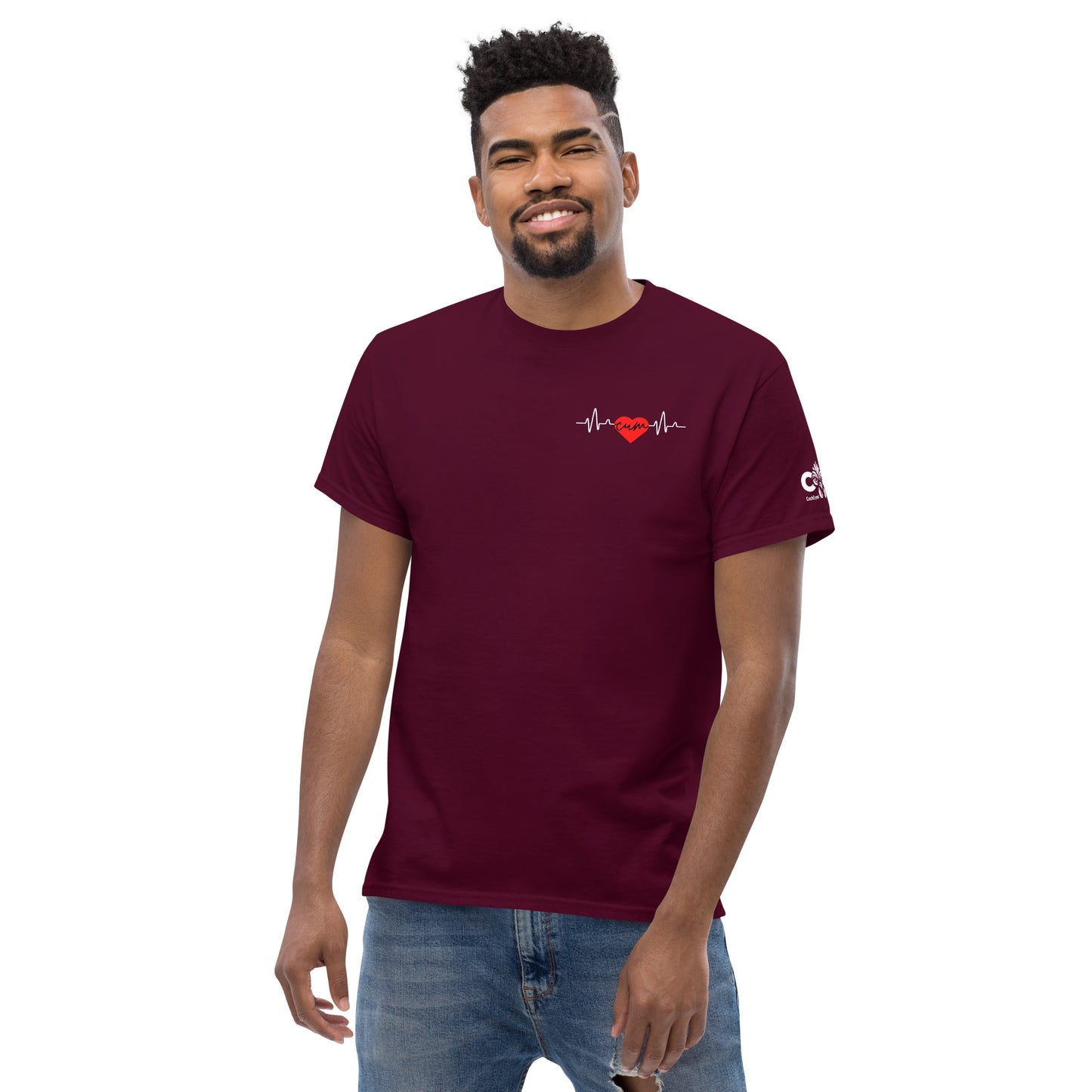 Heartbeat Cum over Heart Tee