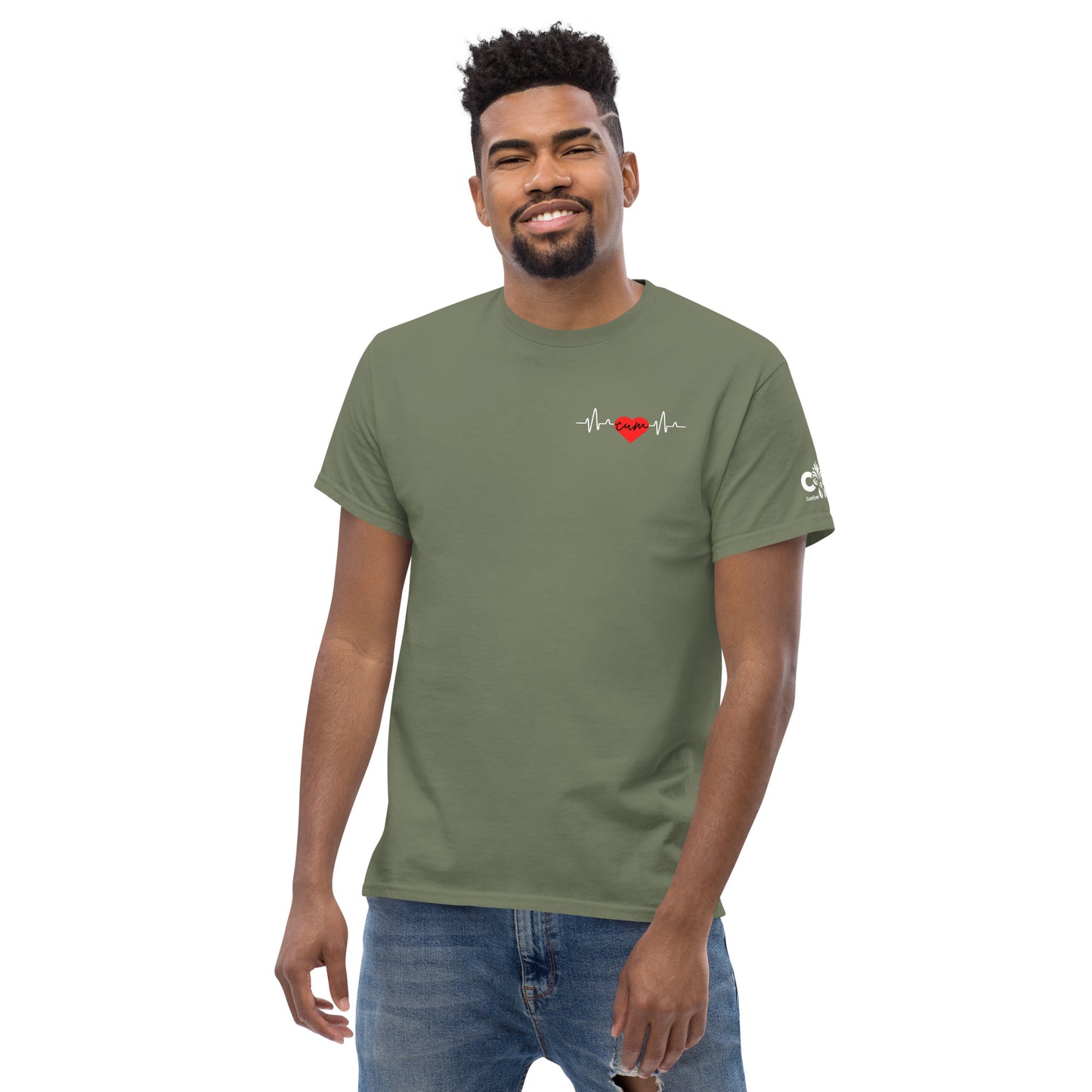 Heartbeat Cum over Heart Tee